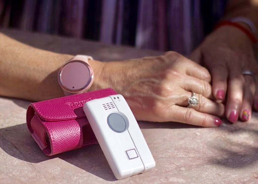 The Electronic Care Giver's advanced medical alert system is offering rose gold wristband.