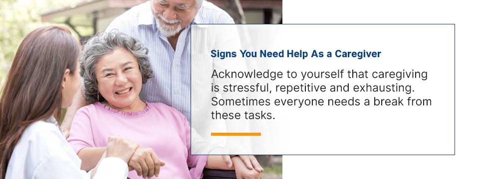signs you need help as a caregiver