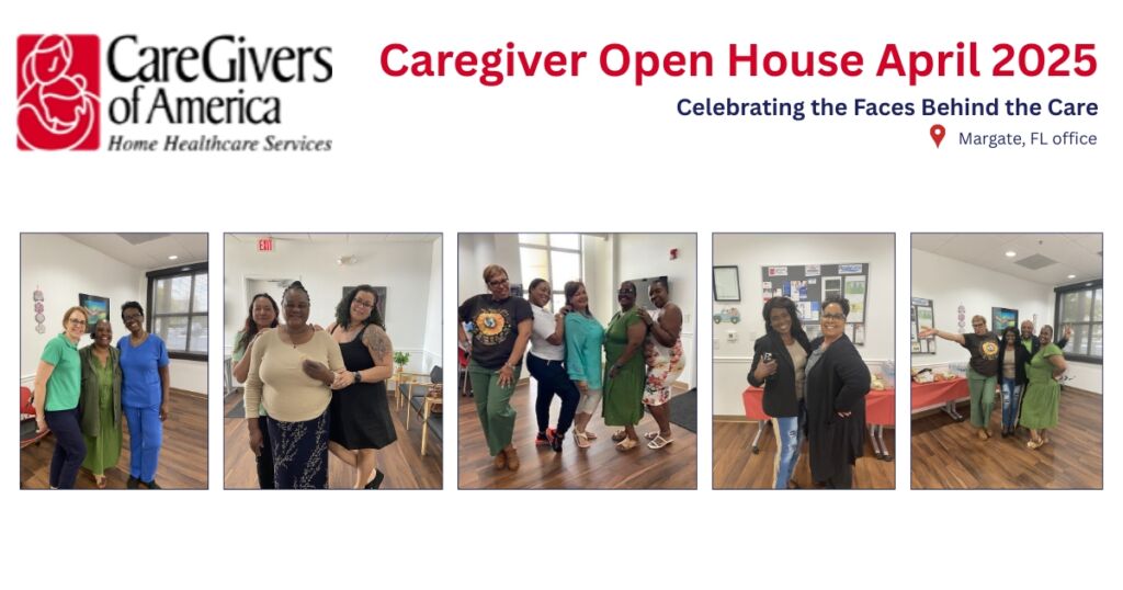 CareGivers of America Broward hosted a heartfelt Caregiver Open House on April 22, 2025, recognizing 13 dedicated aides with gratitude and personal thanks.