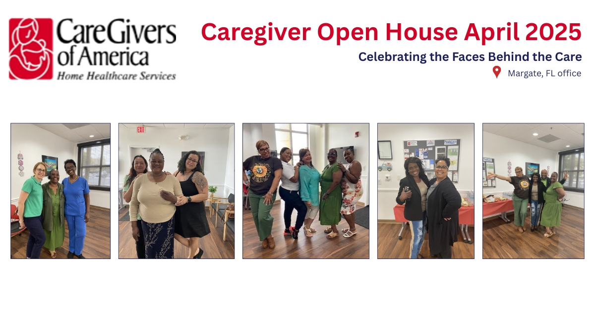 CareGivers of America Broward hosted a heartfelt Caregiver Open House on April 22, 2025, recognizing 13 dedicated aides with gratitude and personal thanks.