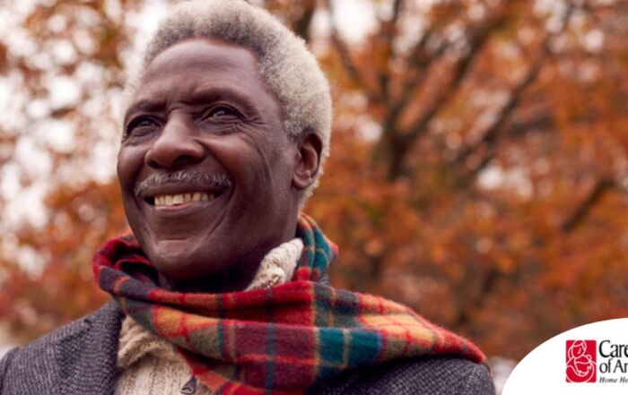 Senior home care helping a senior to manage seasonal depression.