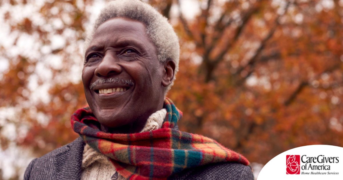 Senior home care helping a senior to manage seasonal depression.