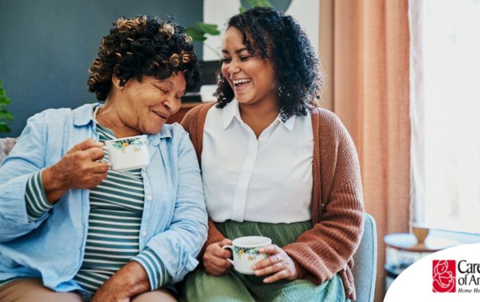 A family caregiver enjoys the benefits of respite care.