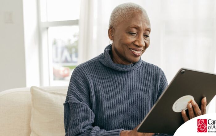 A senior exploring elder care trends in 2026