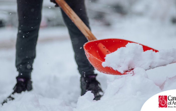 Elderly Home Care Tips include preventing snow and ice buildup
