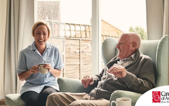 A caregiver provides Memory Care at Home to a senior