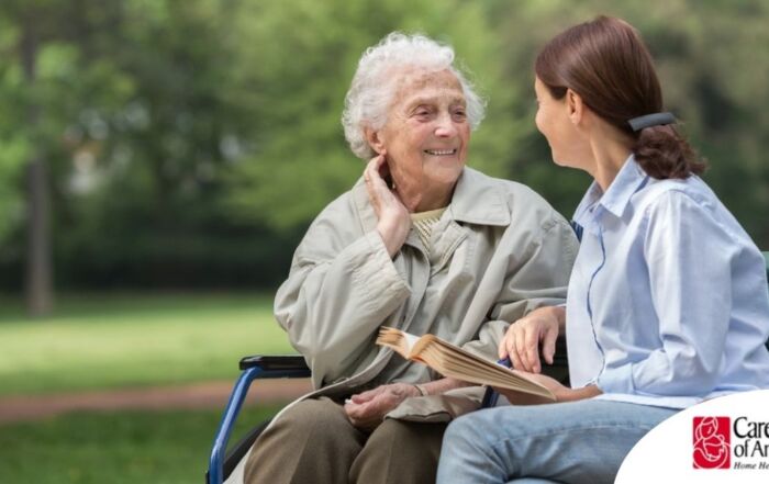 A companion caregiver fights depression in seniors through home care