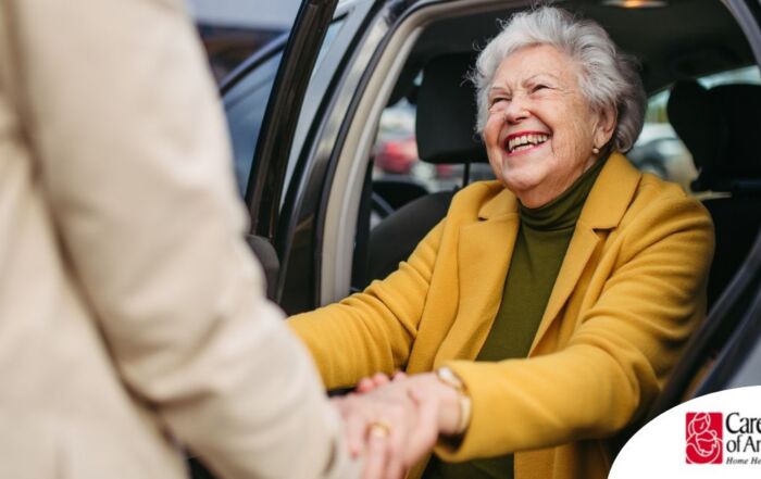 A loved one benefits from senior transportation services.