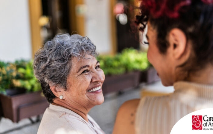 A senior benefits from healthy aging at home