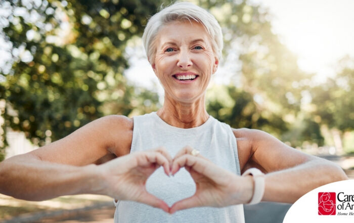 A woman successfully managing diabetes and aging.